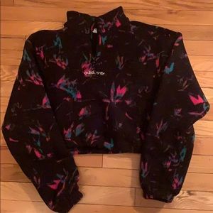 Adidas originals cropped half zip